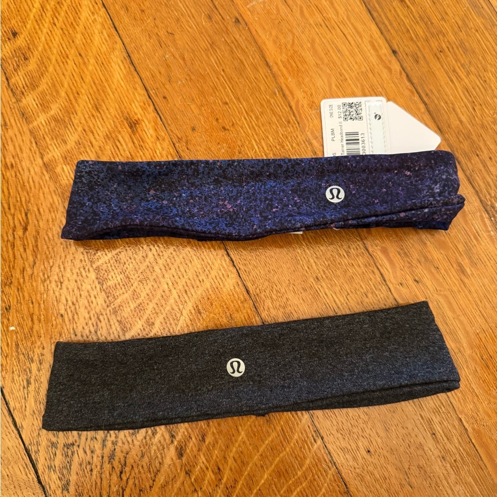 Lululemon Headbands in purple speckled and Black